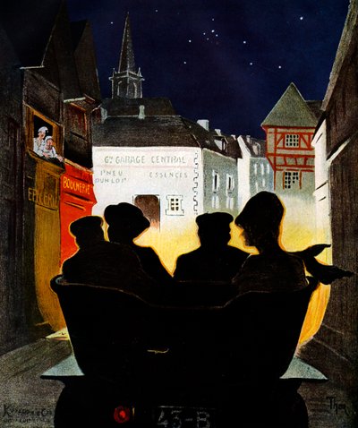 Automobile by Night by Walter Thor